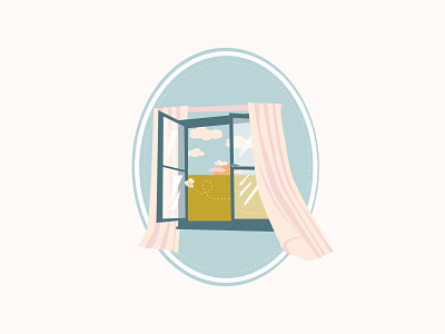 With windows wide open- Weekly Warm Up Challange graphic design illustration