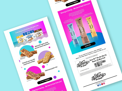 NEWSLETTER DESIGN- Bakery On Main Granola Bars branding graphic design newsletter