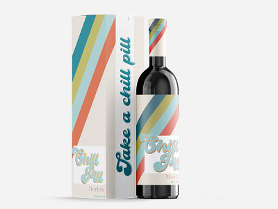 Weekly Warm-up- Colorful Wine Bottle Label branding package design