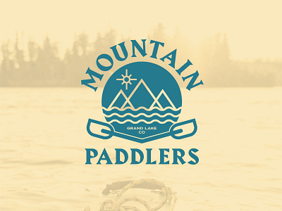 Mountain Paddlers Kayak Logo branding colorado daily grand lake kayak logo mountain outdoors paddlers visual identity