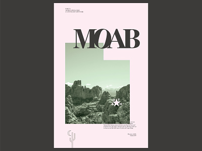 Moab Utah Poster 100 day project daily design layout moab national parks poster typography utah