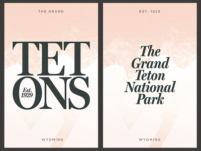Grand Teton National Park Poster 100 day project collage daily design layout national park poster tetons typography wyoming