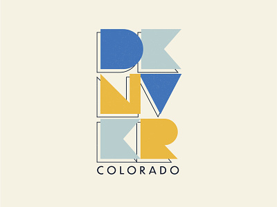 Denver Colorado Geometric Type 100 day project colorado daily denver geometric illustration typography vector