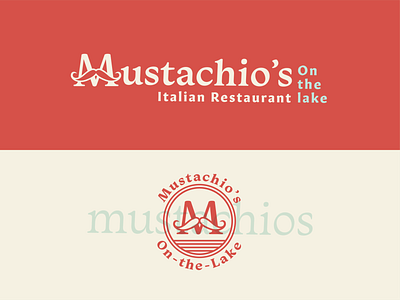 Mustachio's Italian Restaurant Logo 100 day project branding daily design granby colorado identity design italian italian restaurant logo restaurant branding typography