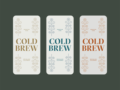 Minimal Cold Brew Coffee Labels