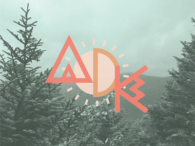 Adirondack Mountains adirondacks badge custom type design logo mountains new york type design vector vector illustration
