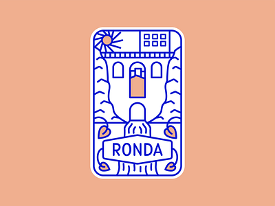 Ronda Spain Monoline Badge badge badge design graphic design illustration linework monoline ronda spain vector