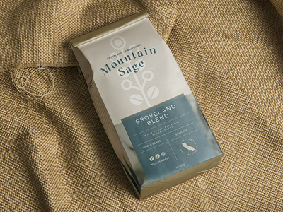 Mountain Sage Coffee Packaging branding california coffee coffee packaging coffee shop identity design packaging