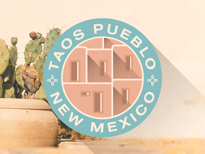 Taos New Mexico Badge badge badge design graphic design illustration logo logo design