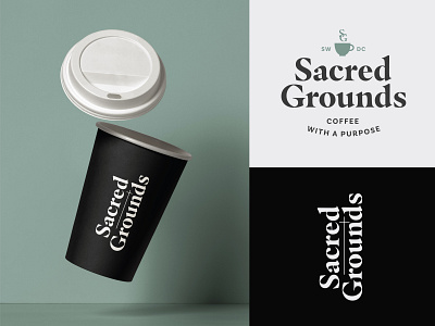 Sacred Grounds Coffee Branding branding coffee coffeebar lockup logo logo design typography visual identity design washington dc