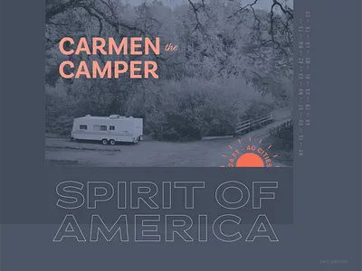 Day 001/100 100days 100dayschallenge america camper dailydesign dailydesignchallenge design layout roadtrip travel typography usa