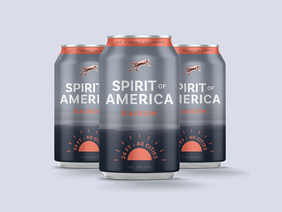 Spirit of America Saison 100 day project 100days america beer can beer label branding daily graphic design layout packaging roadtrip saison