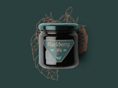 Clements Ridge Jam Label 100 day project 100days blackberry design farm market identity design jar label package design typography