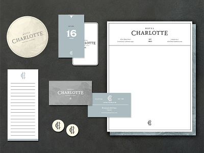 Hotel Stationery Set 100 day project branding daily design hotel identity design layout logo design monogram stationery