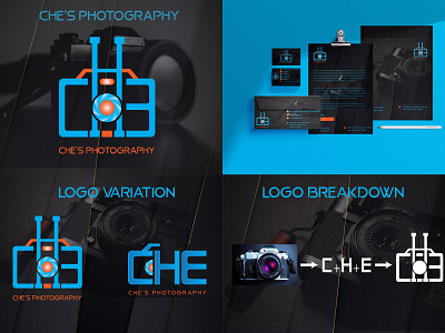 Che's Photography Logo app branding design graphic design illustration logo typography ui ux vector