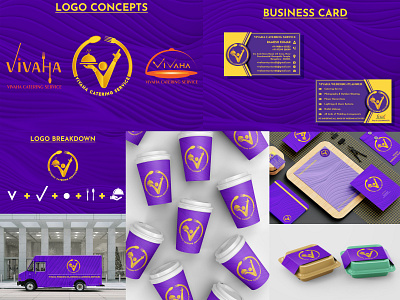 Vivaha Wedding Planners And Catering Service Logo app brandidentity branding design graphic design illustration logo logodesign typography ui ux vector