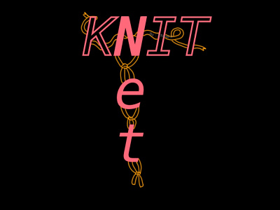 KnitNet Logo Cover branding design digital illustration logo logo design procreate raster typography