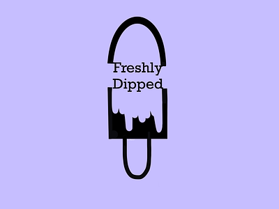 Freshly Dipped - Negative space logo