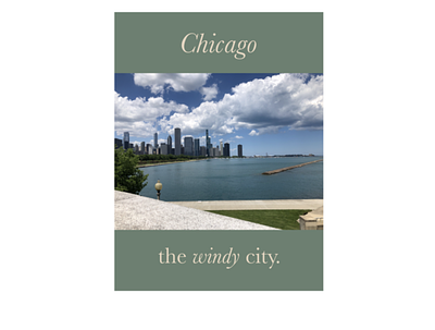 The Windy City - Destination Poster Rebound chicago city creative design digital graphic graphic design photo photography poster procreate raster travel unique