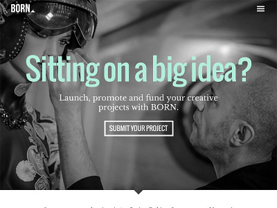 Born Homepage crowdfunding luxury