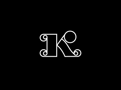 K letter letterform type