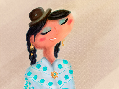 Cholita Morenada Bolivia characterdesign digital illustration digital painting illustration illustration art