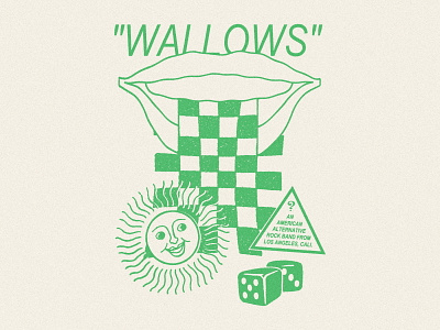 Wallows - Longsleeve Collage 90s abstract collage dice indie merch mouth shirt texture vintage wallows y2k