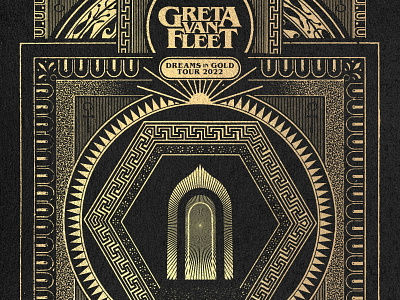 Greta Van Fleet - Dreams In Gold Tour Poster