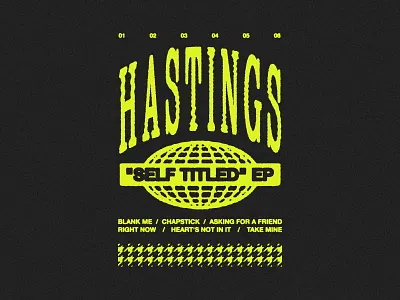 Hastings - Logo Hoodie apparel dark design hastings hoodie indie layout merch modern neon pop shirt simple streetwear texture type typography yellow