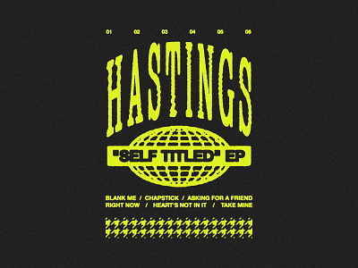 Hastings - Logo Hoodie apparel dark design hastings hoodie indie layout merch modern neon pop shirt simple streetwear texture type typography yellow