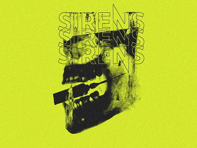 Sleeping With Sirens - Needle Skull abstract apparel design glitch hardcore logo merch metalcore modern neon shirt sirens skull sleeping with sirens streetwear sumerian records texture type typography vintage