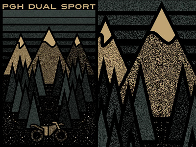 PGH Dual Sport - Shirt Design apparel dual sport forest modern motorcycle mountain nature pittsburgh shirt texture