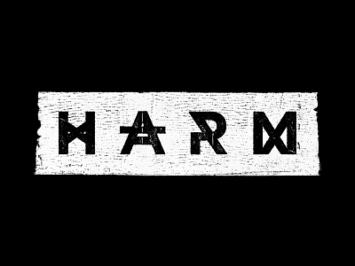 Harm - Primary Wordmark abstract band harm logo minimalist modern post hardcore type typography wordmark