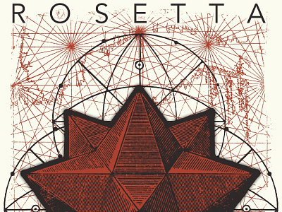 Rosetta - European Tour Merch 2 abstract apparel europe geometric merch metal rosetta shirt tour vintage
