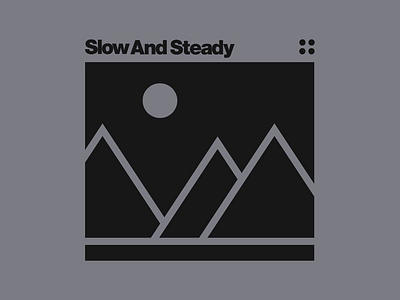 Slow And Steady - Apparel Design 70s apparel indie minimal modern mountain shirt slow and steady thick line vintage