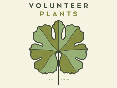 Volunteer Plants - Logo branding gardening identity leaf logo modern simple symmetry volunteer plants