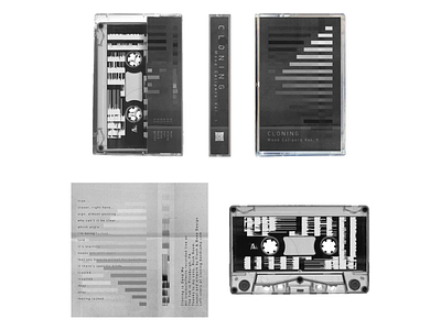 Cassette Layout - Cloning abstract album art album artwork album cover cassette cloning glitch layout modern packaging tape