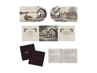 Album Artwork - Harborland album art album artwork cabin canoe cd gold harborland layout packaging vintage