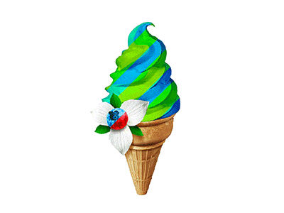 flower juice ice cream cream ice