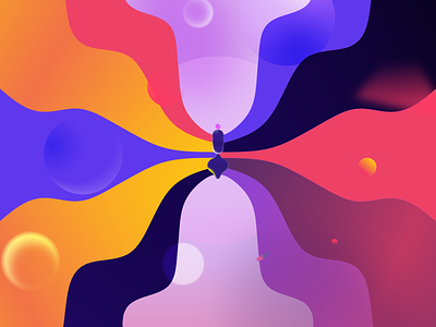 "It's OK to struggle, get help." 2d 3d abstract after effects animation butterfly cinema 4d design illustration loop