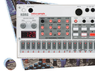 Korg Volcas collage design illustration korg synthesizer volca