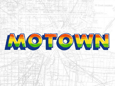 Motown design illustration motown retro typography