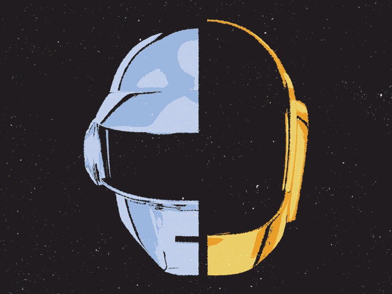 Daft Punk "Random Access Memories" Animation animation daft punk gif helmet illustration mask robot