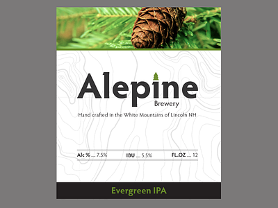 Alepine Beer Label beer branding label nature trees