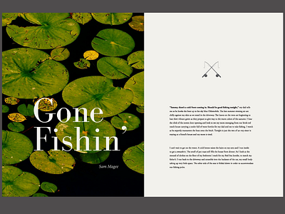 Mark My Words: Gone Fishin' fishin grid layout magazine page layout publication spread typography