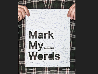 Mark My Words Cover art direction cover cut design magazine magazine cover paper photography typography