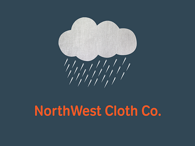 NorthWest Cloth Co. Logo branding cloth clothing clouds flat illustration logo patchwork pattern rain seattle vector