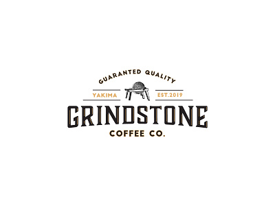Grindstone Coffo Co. branding clean design coffee coffee shop heritage illustration logo old school typography vintage