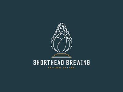 Shorthead Brewing beer branding brewery clean design geometric hops logo minimal outdoor rock typography