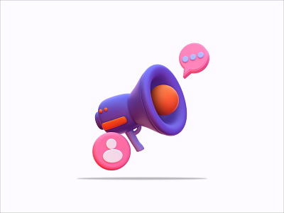 3D Illustration Mic 3d icon mic render